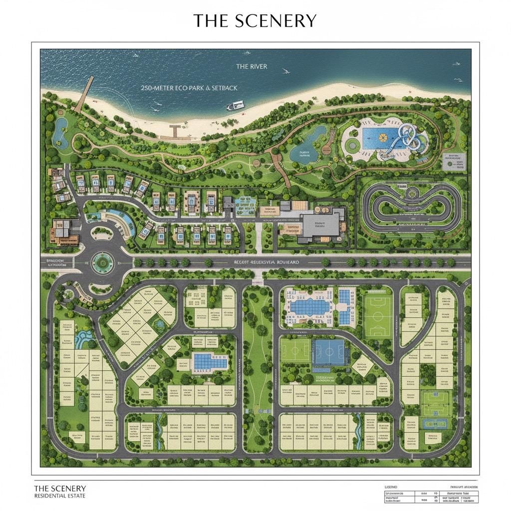 The Scenery master plan layout